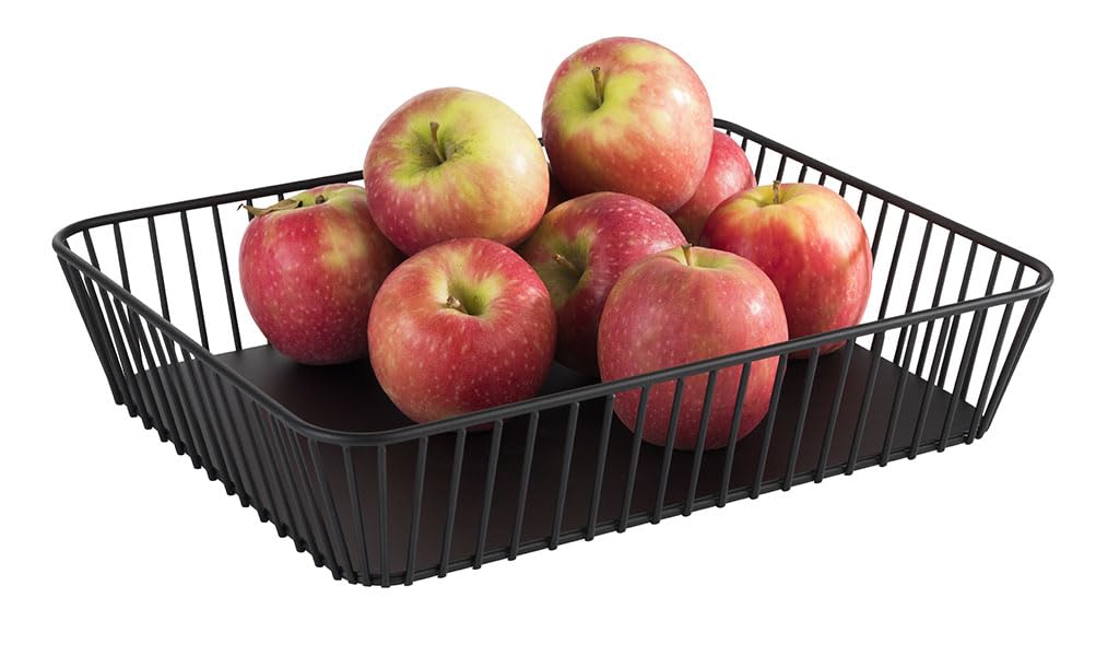 APS 30415 GN 1/2 Panier « URBAN », métal, noir, avec pieds antidérapants, 32,5 x 26,5 cm, hauteur 7,5 cm
