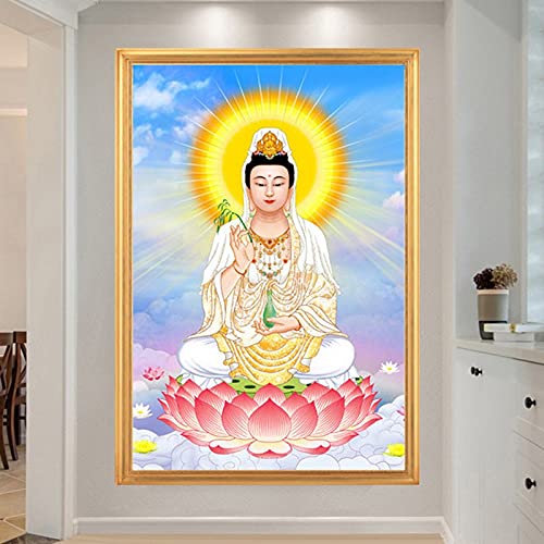 Kit peinture au diamant 5D Guanyin grand format 80x220cm pour mosaïque adulte
