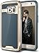 E LV Galaxy S7 Case, Galaxy S7 - Hybrid [Scratch/Dust Proof] Armor Defender Slim Shock-Absorption Bumper Case for Samsung Galaxy S7 - [Dark Blue/Gold]