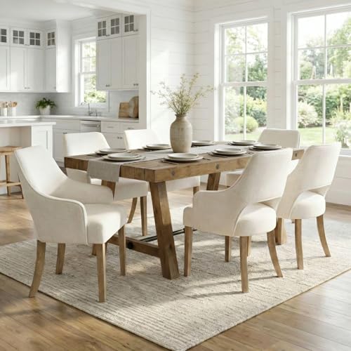 DM Furniture Dining Room Table Set for 6, 59" Reclaimed