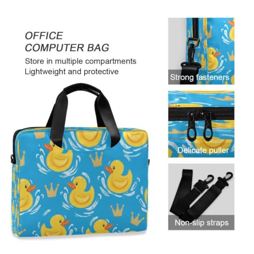 Funda para portátil con gaviotas y correa acolchada azul agua 6