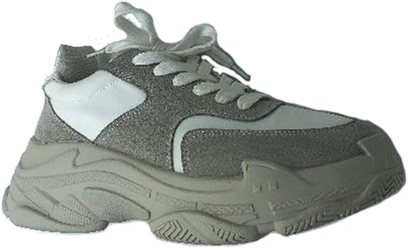 Amazon パロディ ダッドスニーカー セレブ人気 ダサい ハイテク系 オジさん ボリュームスニーカー ランニング 厚底 スポーツ 運動 カジュアル ファッション Play9341 23 5 ホワイト パロディ シューズ バッグ