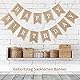 qingmeng Happy Birthday Girlande Banner, Geburtstag Vintage Leinen Deko Geburtstag Dekoration Drieck Flagge Wimpelkette für Geburtstag Geburtstagsfeier Dekoration, Babydusche