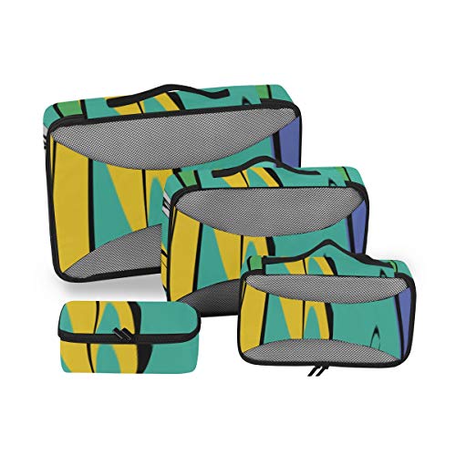 Preisvergleich Produktbild Tragbare Gepäckorganisator-Verpackungswürfel Chinesische Kampfsportarten Taekwondo-Würfel Reisegepäck-Organisator Weiterverpackungs-Organisator 4-teiliger Kofferorganisator Leichte Gepäckaufbewahrung