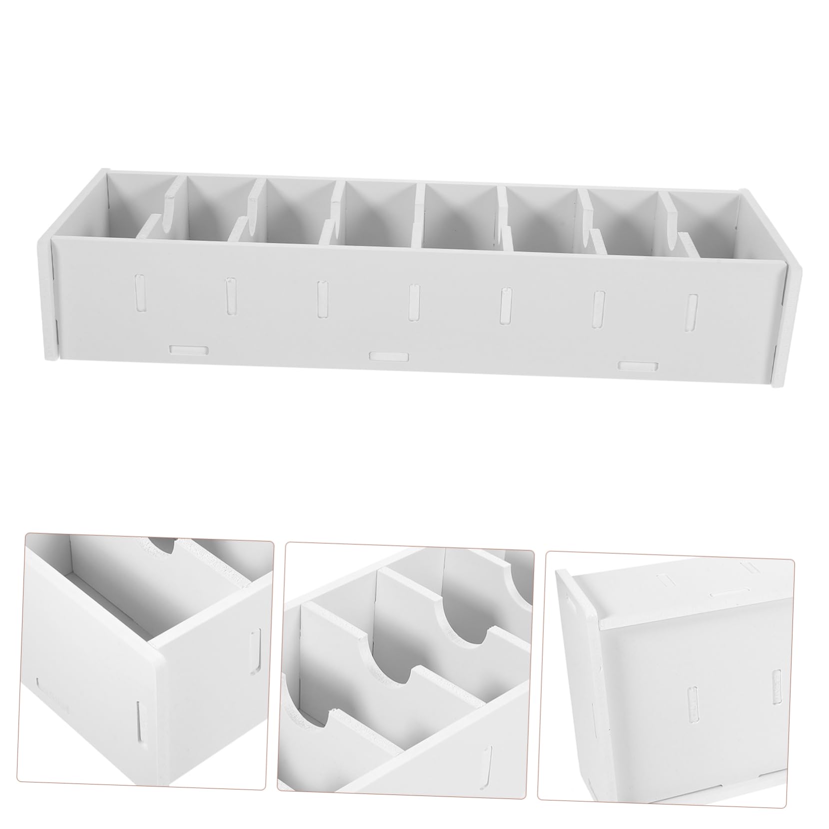 OSALADI 3 Pezzi Organizer da Scrivania Bianco PVC Multistrato Porta Biglietti da Visita Supporto Espositore Compatto per Ufficio Multifunzione per Meeting Ed Eventi