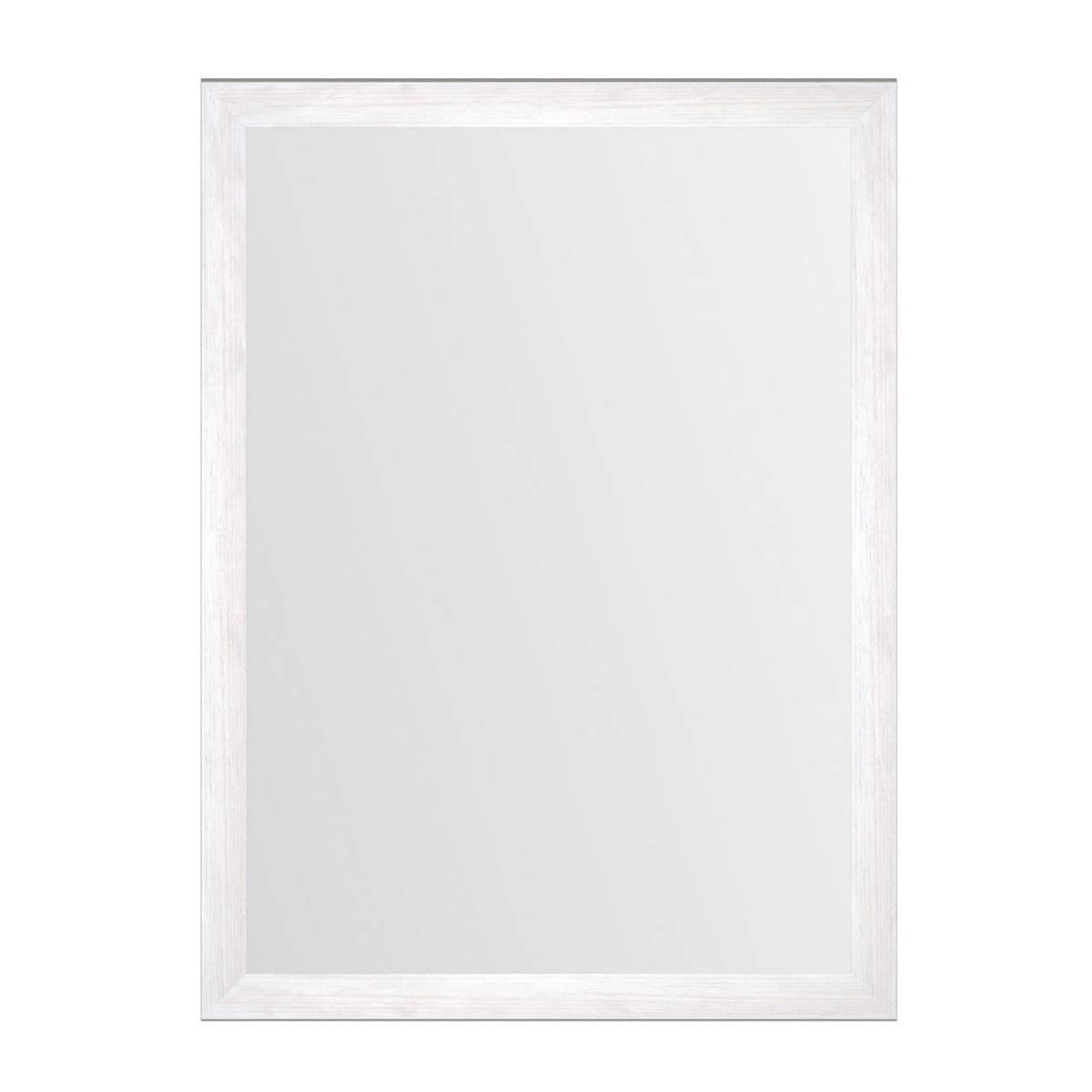 LOLAhome Espejo de Pared de Madera MDF nórdico de 56 x 76 cm para decoración (Blanco)