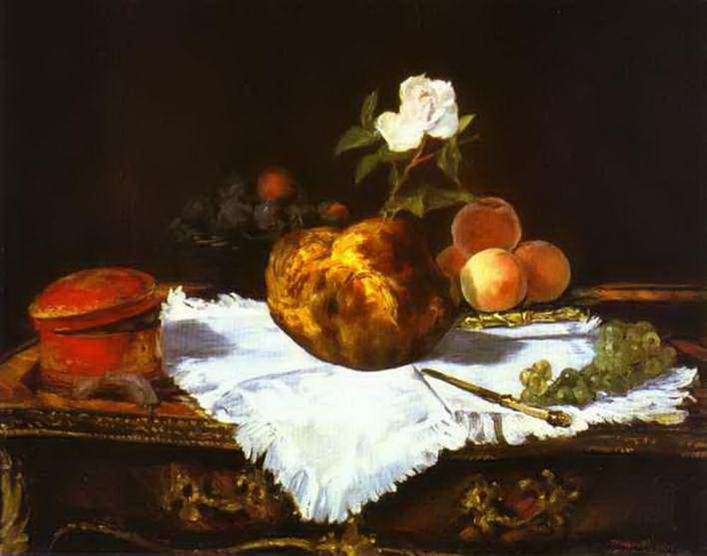 Toperfect 8 Famous Paintings - A brioche Eduard Manet still life - Handmade Oil Art on Canvas -07, $50-$2000 Hand Painted by Art Academies' Teachers