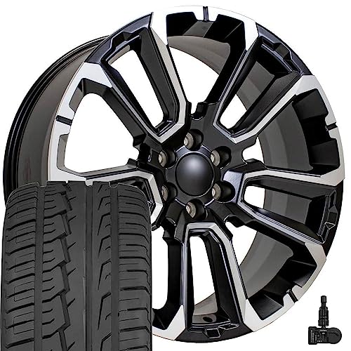 OE Wheels CV68 24 Inch Rims and Tires Fit Suburban 1500 High Country Style...
