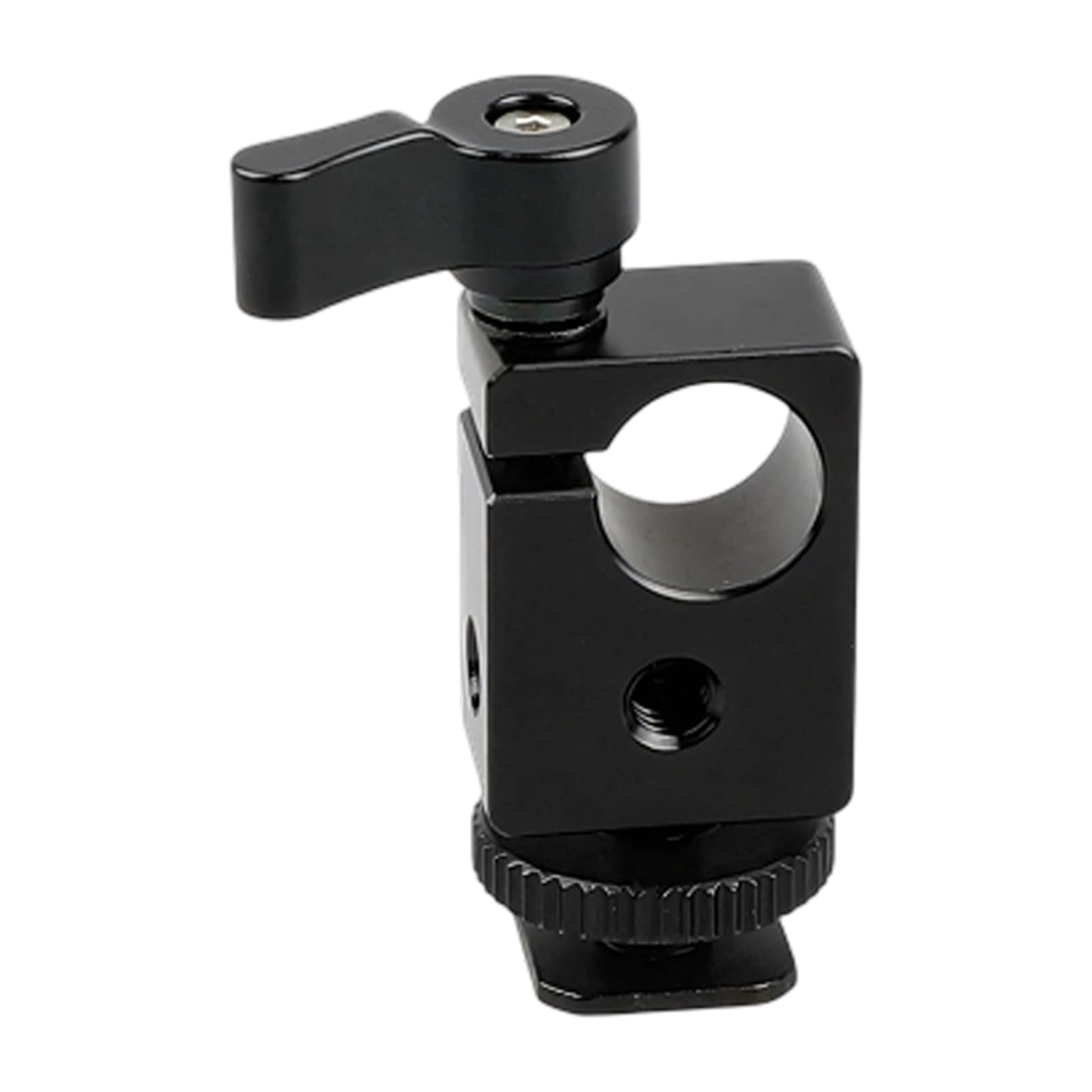 Single Hole Pipe Clamp for 15mm Pipe Aluminum Home Improvement Rod Mount with 1 / 4inch-20 Thread Screw Accessories