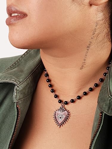 Sacina Gothic Y2k Bat Evil Eye Heart, Red Heart Necklace, Gothic & Emo Style, Halloween &3