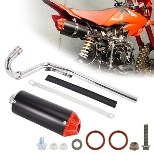 28mm Exhaust Muffler Silencer Pipe Kit for CRF50 XR50 70cc 110cc 125cc SR110 Rock eta Taotao DB10 DB14 xpro db-x20 SDG Coolster Chinese Dirt Pit Bike Motocross - Red