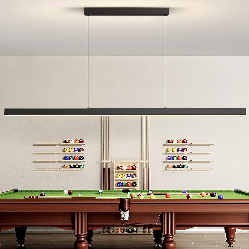 LED Island Lights, 71" LED Linear Pendant Light Fixtures,3300k-6500K Dimmable Pool Table Light with Remote, Modern Pendant Lights for Kitchen Dining
