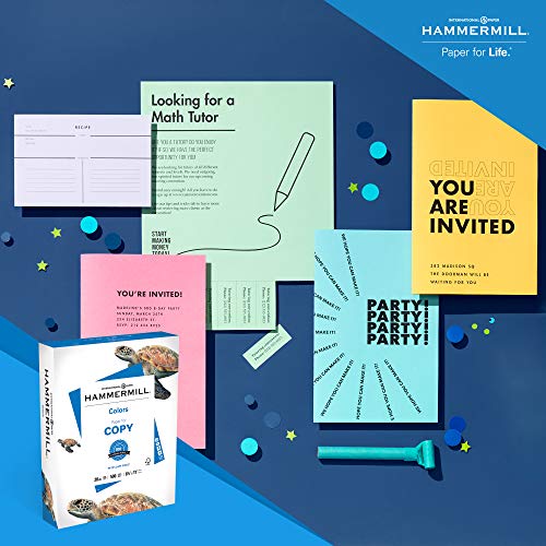 Image of Hammermill Colored Paper, 20 lb Green Printer Paper, 8.5 x 11-1 Pallet, 40 Cases (200,000 Sheets) - Made in the USA, Pastel Paper, 103366P