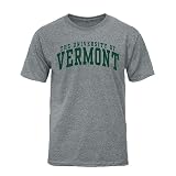 Barnesmith University of Vermont UV Catamounts Short Sleeve Adult Unisex T-Shirt, Classic, Charcoal Grey, XX-Large