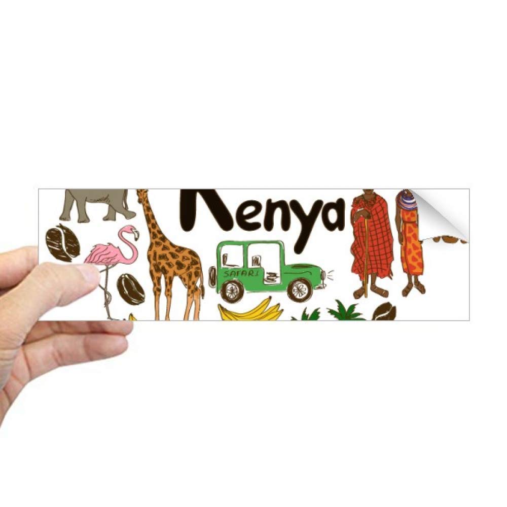 Autocollant Kenya cœur pour customiser vos vitres de voiture lors de vos voyages