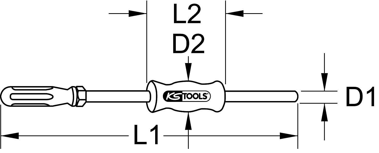 KS Tools 660.0503 - Martillo deslizante (tamaño: 250 mm, IG M10)