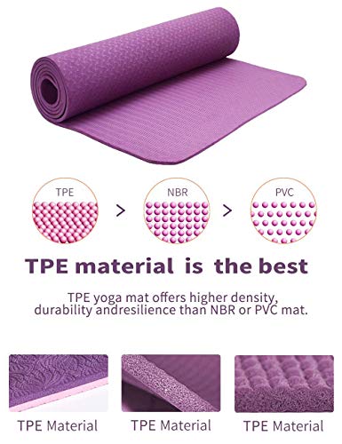 Image of IRIS Fitness Non Slip 6 mm TPE Yoga Mat for Hot Yoga Pilate Gymnastics