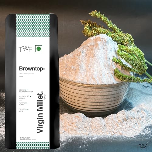 Image of TWF Browntop Flour | 500gm | Stone Ground | Not Pulverized | Naturally Gluten-Free | Virgin - Nutrient Rich