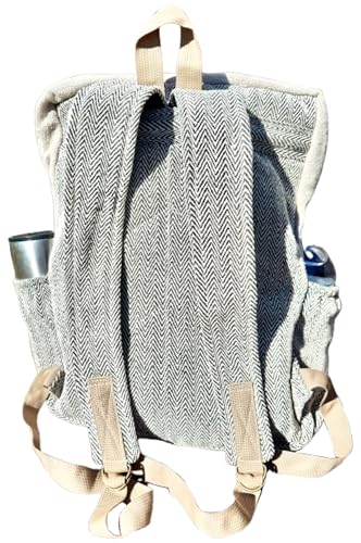 Gurkha Backpack Handmade Unique design Himalayan Hemp 17 IN Large Hippie, Festival, Hiking & Tablet Backpack - Handmade in Mt. Everest Country Nepal2