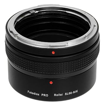 Fotodiox Pro Lens Mount Adapter with Built-in Focusing Helicoid, Rolleiflex SL66 Lens to Nikon DSLR Cameras
