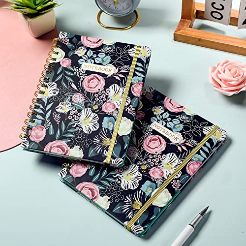 Journal/Ruled Notebook - Ruled Journal With Premium Thick Paper, 6.4" X 8.5", Hardcover With Back Pocket + Banded - Flower #TOP2