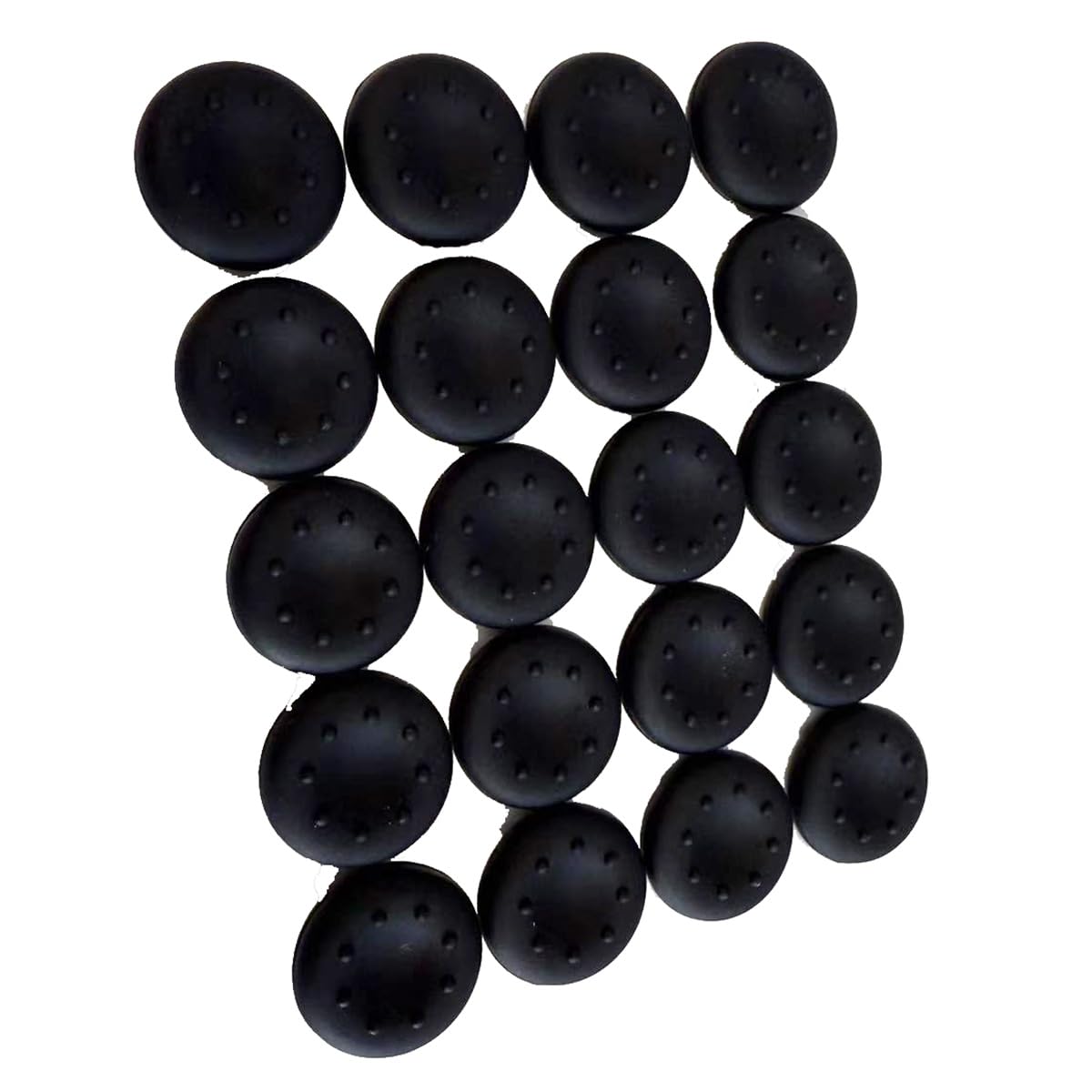 20 Pcs Controller Thumbstick Caps Replacement Silicone Touch Controller Rocker Cover for PS3 / PS4 / PS5 (Black)