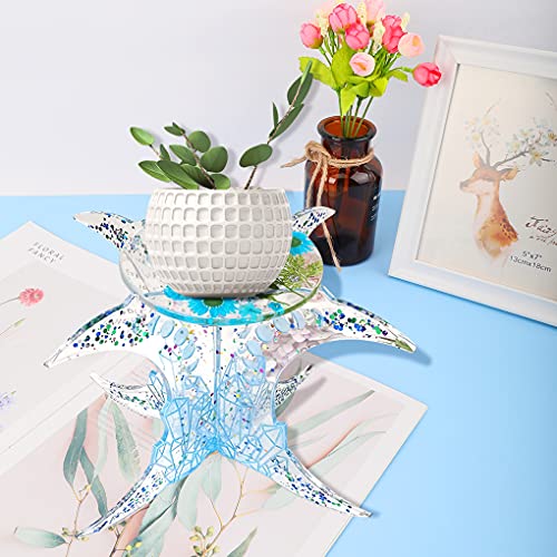 Fineinno Potted Plants Stands Flower Pot Holder Resin Mold Cat Stand Mold For Resin Casting Snake Epoxy Resin Molds For Making Crafts,Home Decoration (Lunar Eclipse Shaped) #TOP3