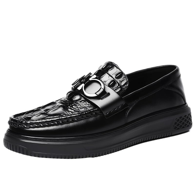 Prom Loafers for Men Faux Leather Party Tuxedo Round Toe Solid Color Non Slip Rubber Sole Low Top Tuxedo Slip On2