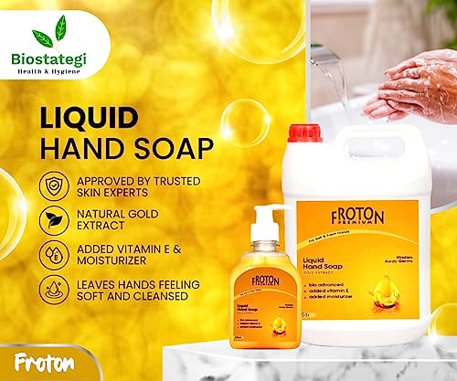 Image of Organic pH-Balance Moisturizing Gold Liquid Hand Wash with Refreshing Fragrance, Complete Protection for Soft & Gentle Hands (Pine(5L+1 Free))