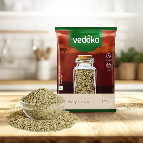 Image of Amazon Brand - Vedaka Dried Rosemary Leaves | 200 g | Provides a Profusion in Taste and Aroma| No Artificial Colours & Preservatives