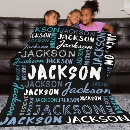 Personalized Name Blanket Customized Baby Blankets for Girls Boys Adults Monogrammed Blankets and Throws Christmas Birthday Mothers Fathers Valentines Day Gift