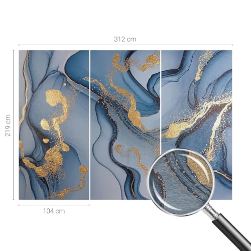Papier peint intissé vagues bleues impression haute qualité - 5