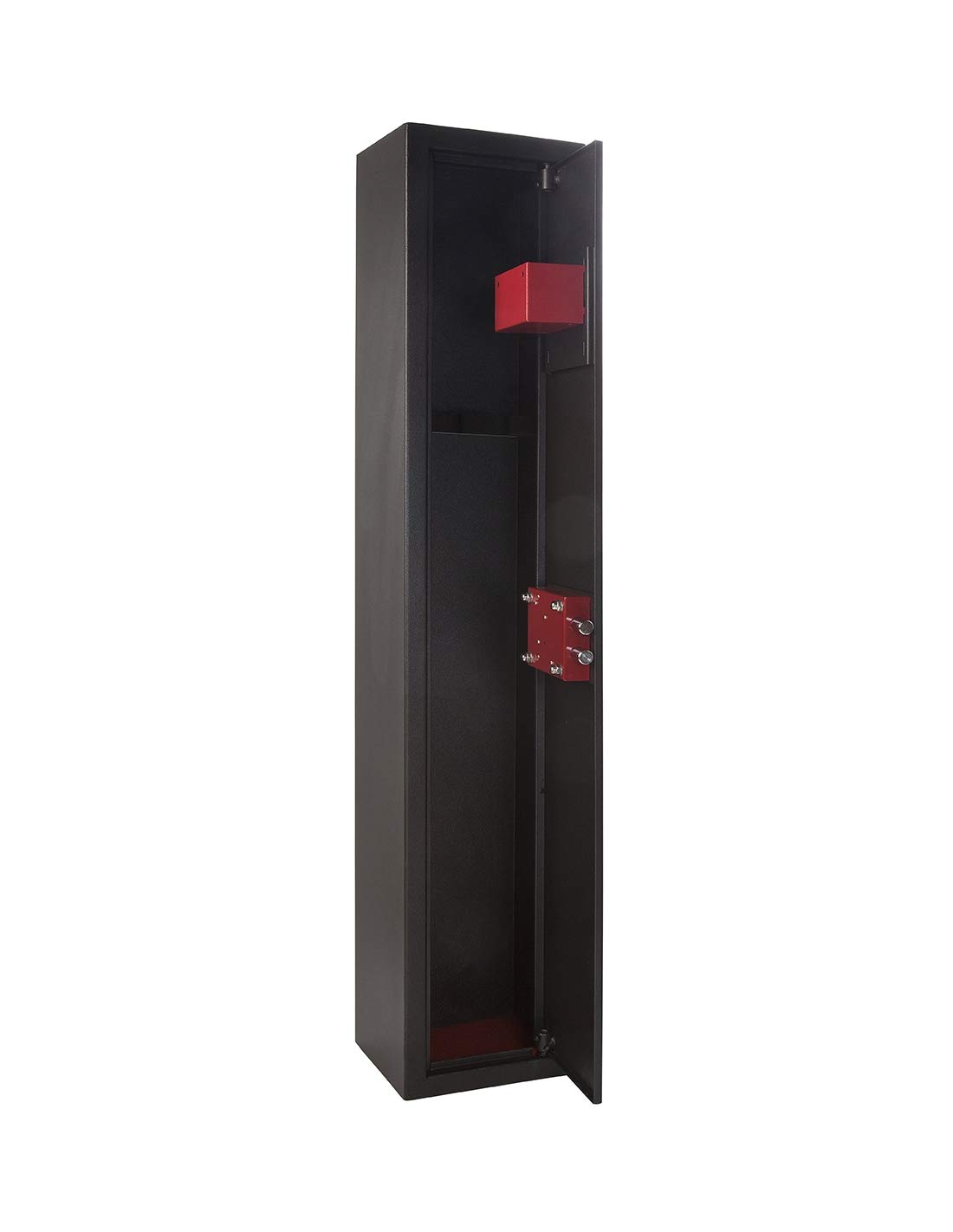 THIRARD - Armoire à Fusils Durban - Sécurisée - Acier - Capacité 3 Fusils et Coffret Munitions - Verrouillage Par Clé - 2 Pênes de Ø18 mm - 1255 x 245 x 205 mm - Gris