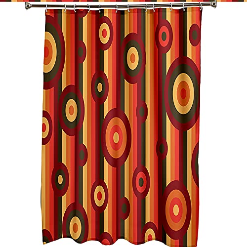 Rideau de douche 180x200 polyester à rayures multicolores KnSam pour douche