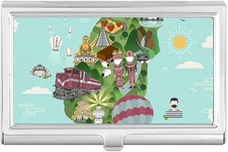 Taiwan Map Landscape China Travel Business Card Holder Case Pocket Box Wallet