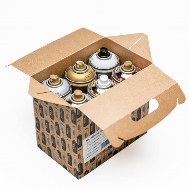 Montana Gold – Metallics & Primer Box Set (6) Sprühfarbe – 6 x 400 ml Dosen