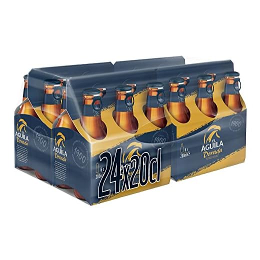 El Águila Dorada Cerveza Lager Especial Caja 4 Pack Botella, 6 x 20cl