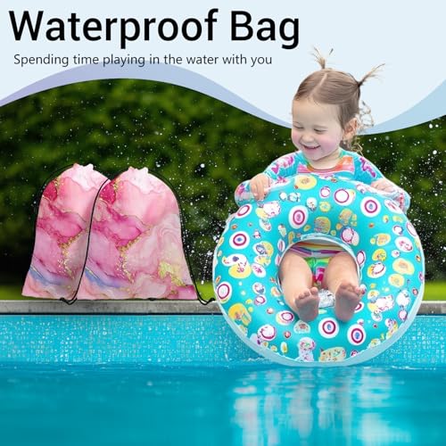 Image of Pink Gold Marble Gymnastics Grip Bag Lightweight Small Drawstring Grip Bags for Gym