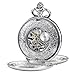TREEWETO Treewo Reloj de Bolsillo Unisex con Cadena y Elevador de Mano analógico con Doble bisagra y Esqueleto de Bronce Imagen de TREEWETO Treewo Reloj de Bolsillo Unisex con Cadena y Elevador de Mano analógico con Doble bisagra y Esqueleto de Bronce