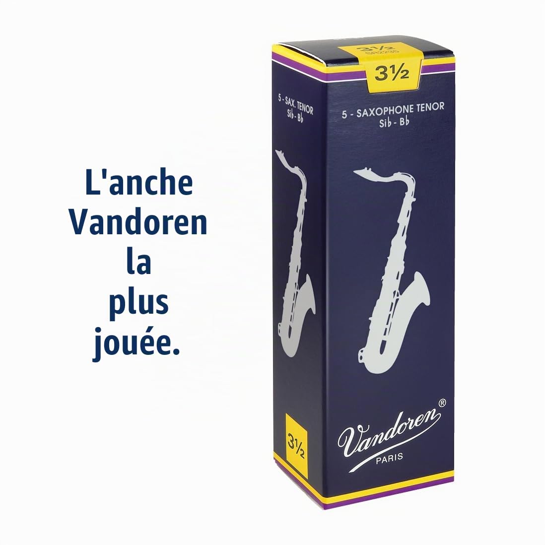 Vandoren SR2235 5 Anches pour Saxophone Ténor 3,5