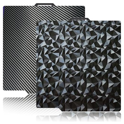 ⚡ JUUPINE 3D Printer Build Plate Smooth PEO+Smooth PET 257x257mm Spring Steel Sheet for Bambu Lab P2S/X2D/X1/X1C/X1E/P1P/P1S/A1 Heat Bed for Bambu lab X2D Build Plate (Carbon Fiber + Diamond Pattern)