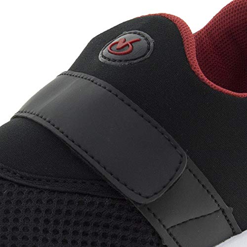 Tênis Infantil Masculino Preto/Vermelho Via Vip - VV1020