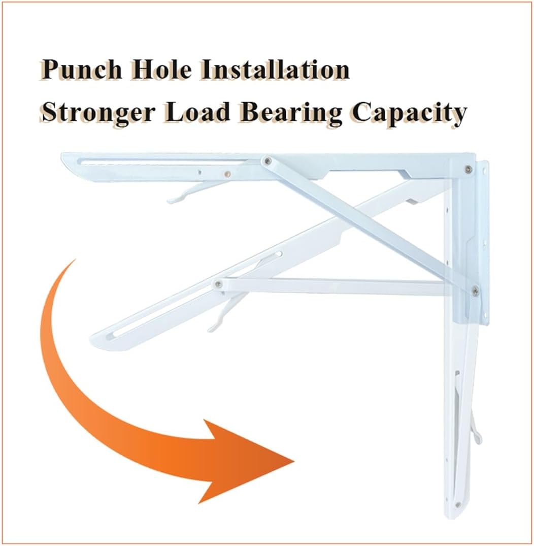 Folding Wall-Mounted Table - Space-Saving Drop-Leaf Workbench for Home, Study, or Balcony - Easy to Clean Floating Desk, Compact Design, Ideal for Small Spaces
