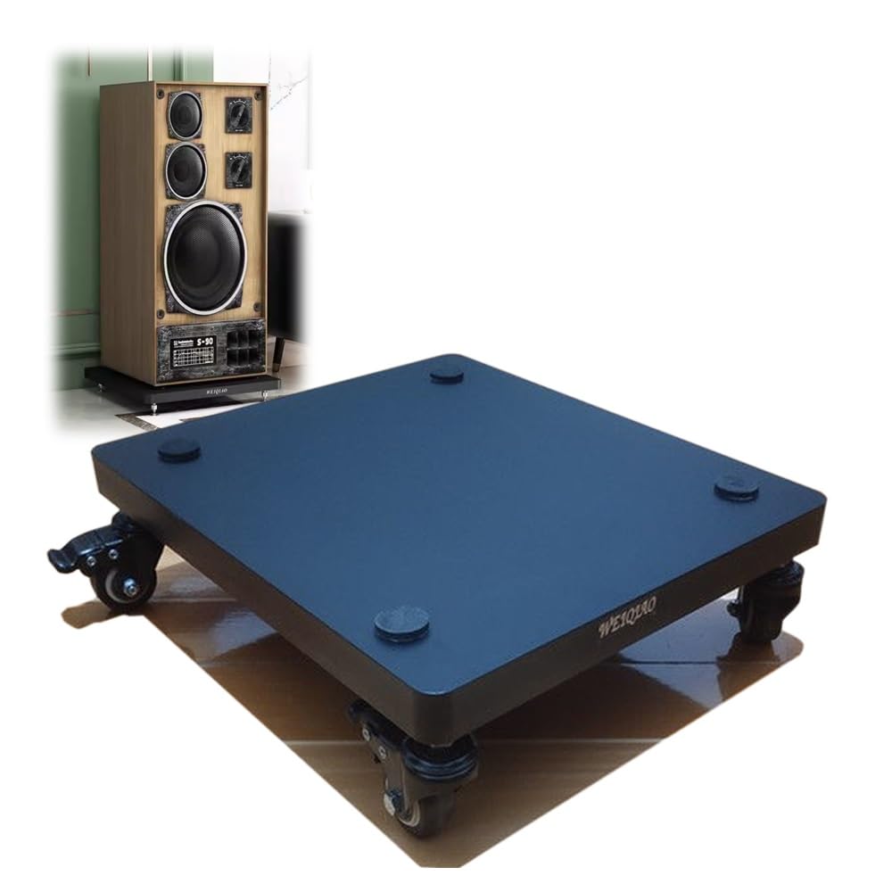 1-poziomowy uchwyt audio i wideo, mała wieża do sprzętu dźwiękowego HiFi, odtwarzacz CD, półka narożna z kółkami do salonu (28 x 33 cm)