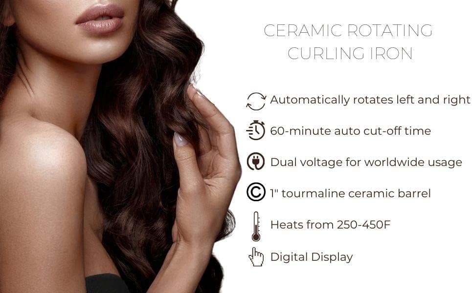 Amira Beauty Rotating Curling Iron - Image 3
