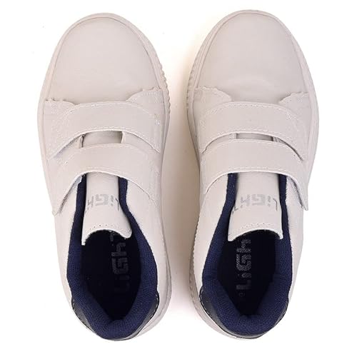 Sapatenis Infantil Tenis Calce Facil Meninos Casual Light Cor:Bege;Tamanho:30