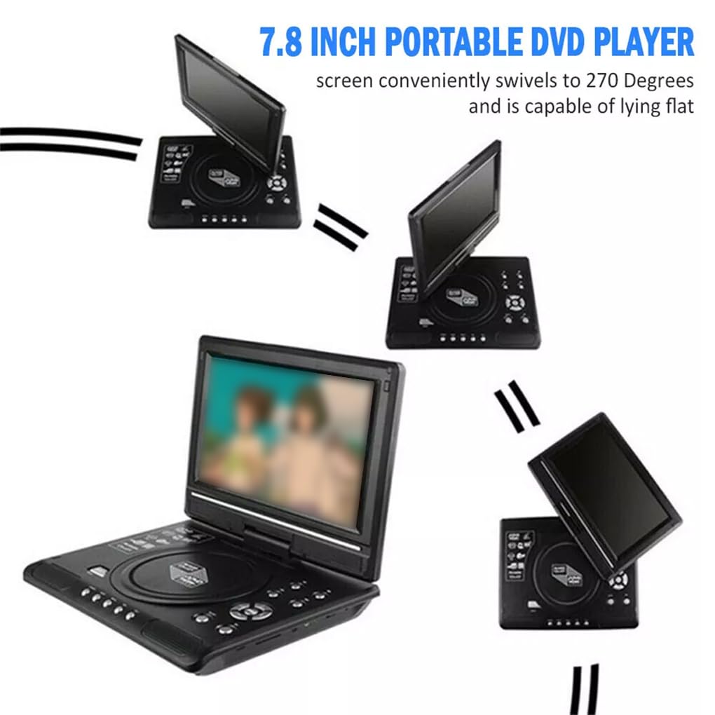 Lettore DVD portatile per auto con altoparlanti ad potenza e volume sonoro 2. Il lettore DVD portatile con volume sonoro e forte è dotato di