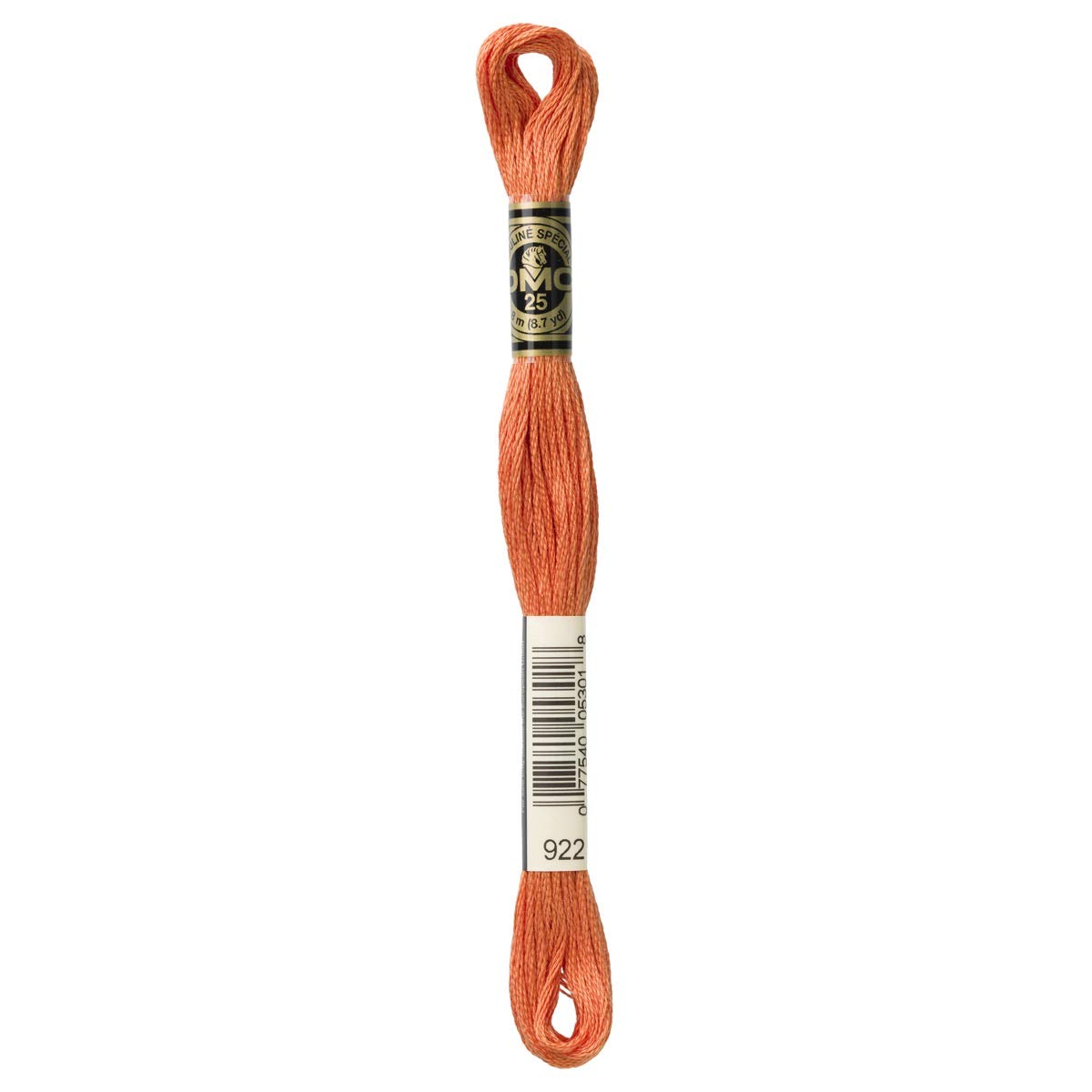 DMC Embroidery Floss Mouline Stranded Cotton Thread for Hand Embroidery and Sewing - Colour No: 922-2 x 8m Skeins — image 1