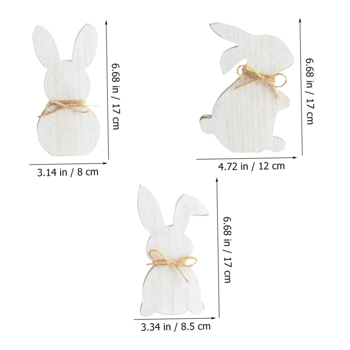 NUOBESTY 5 Set Coniglietto Di Pasqua Decorazione Camera Letto Bedroom Decoration Novità Maiale Fieno Accessori Fai Da Te Per Decorazioni Fai Da Te Di Pasqua Di Legno 3 Pezzi * 5