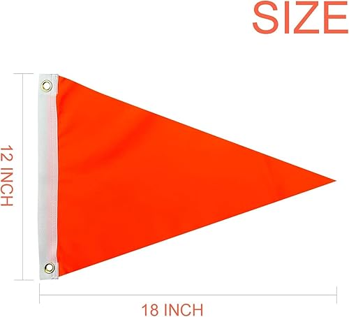 Miniatura 8 de Bradford Bandera de seguridad naranja, bandera de barco naranja de color vivo para calentar UTV, ATV, bicicleta, automóvil, navegación náutica,